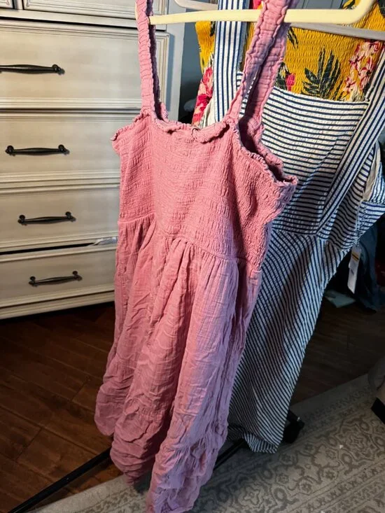 Gap Pink Smocked Babydoll Dress - Picture 3 of 3